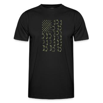 Jäger Jagd Jagd Geschenk - Männer Funktions-T-Shirt - Schwarz - Vorne - AI Model Male 178 dark (178cm)