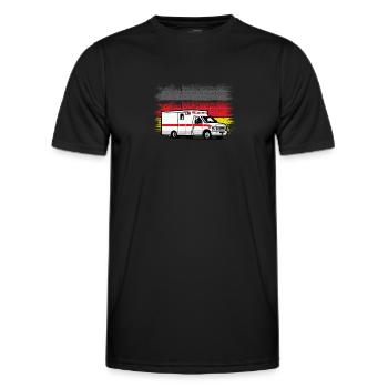 Deutscher Krankenwagen - Männer Funktions-T-Shirt - Schwarz - Vorne - AI Model Male 178 dark (178cm)
