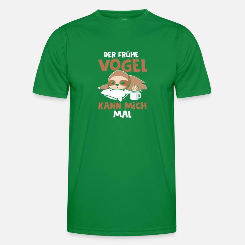 Faultier Der Frühe Vogel kann mich mal Männer Funktions-T-Shirt