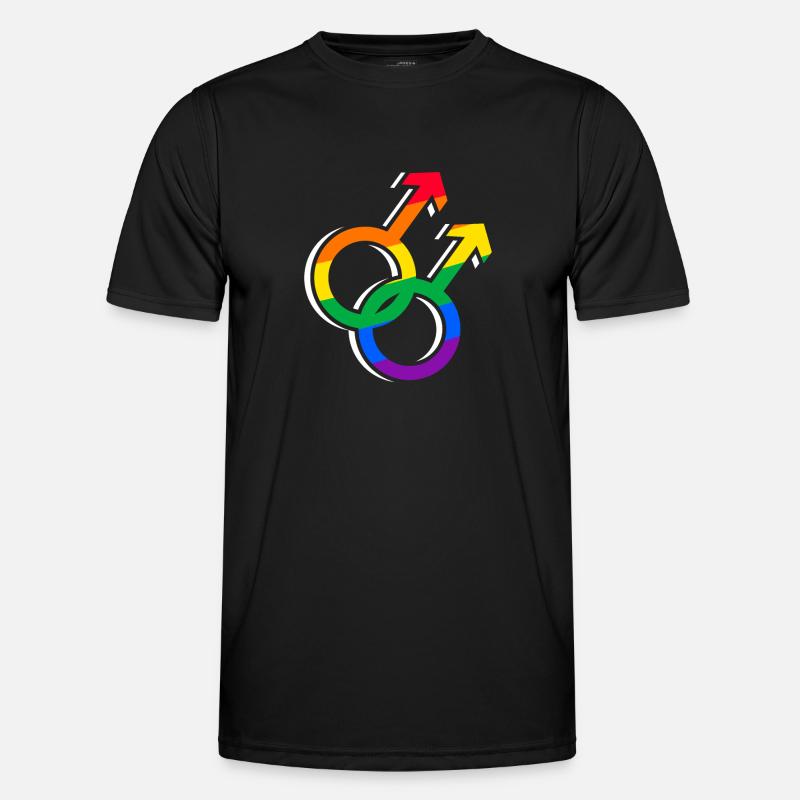 Pride - Männer Funktions-T-Shirt - Schwarz