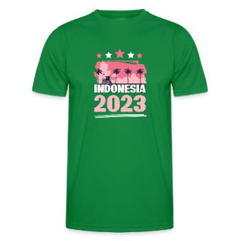 Indonesia 2023 - Männer Funktions-T-Shirt - Kelly Green - Vorne - AI Model Male 178 dark (178cm)