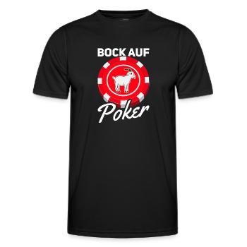 Poker Player Bock Auf Poker - Lustiges Poker - Männer Funktions-T-Shirt - Schwarz - Vorne - AI Model Male 178 dark (178cm)