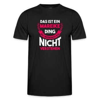 Mareike - Männer Funktions-T-Shirt - Schwarz - Vorne - AI Model Male 178 dark (178cm)