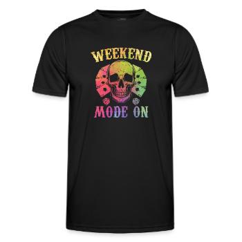 Poker Player Weekend Mode On - Playing Poker - Men's Functional T-Shirt - black - Front - AI Model Male 178 dark (178cm)
