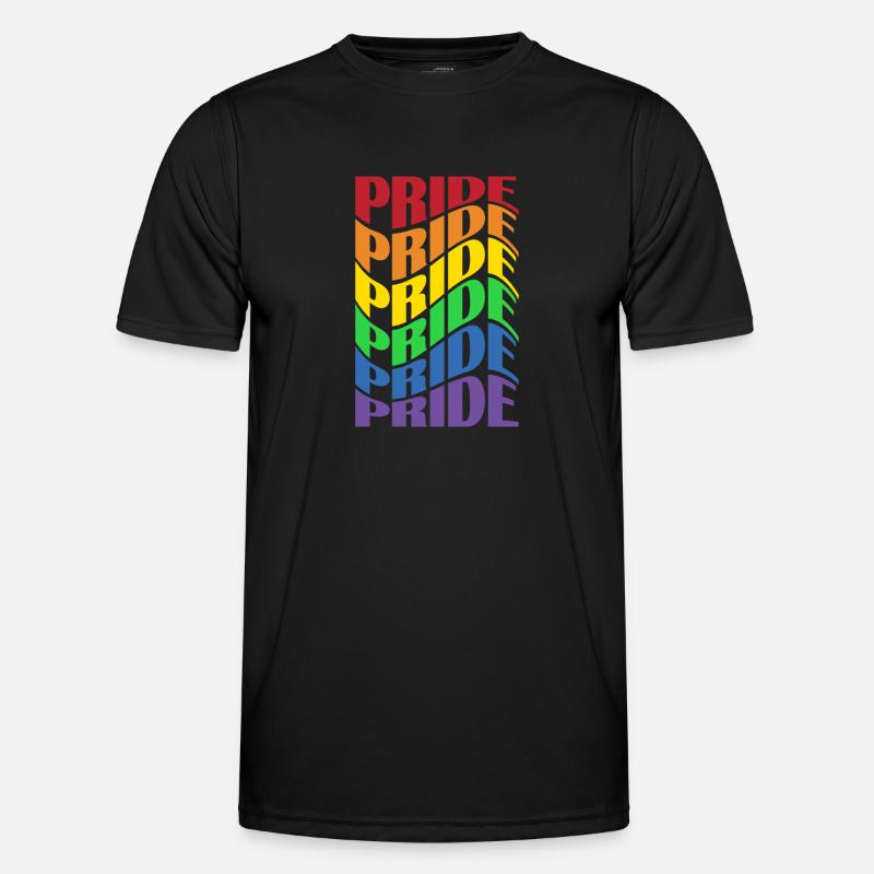 Pride LGBTQ Statement - Men's Functional T-Shirt - black