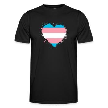 Pride LGBTQ Herz - Männer Funktions-T-Shirt - Schwarz - Vorne - AI Model Male 178 dark (178cm)