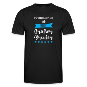Großer Bruder Familie Grosser Bruder Geschenk - Männer Funktions-T-Shirt - Schwarz - Vorne - AI Model Male 178 dark (178cm)