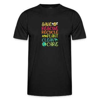 Tierrettung - Männer Funktions-T-Shirt - Schwarz - Vorne - AI Model Male 178 dark (178cm)