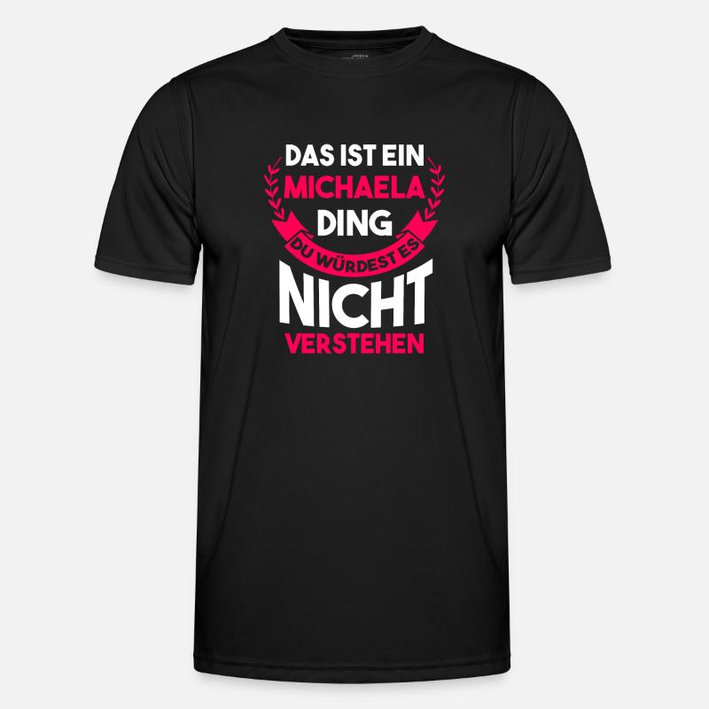 Michaela - Männer Funktions-T-Shirt - Schwarz