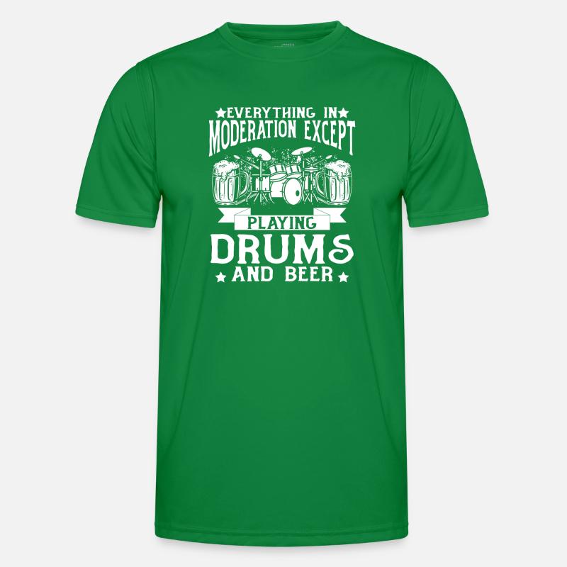 Everything In Moderation Except Playing Drums - Dr Männer Funktions-T-Shirt
