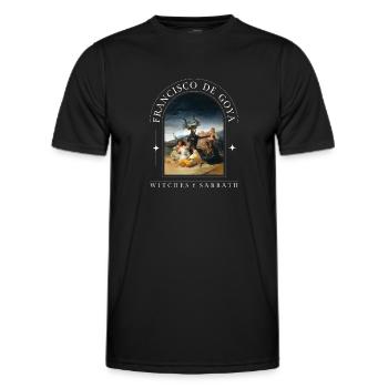 Francisco de Goya Design Sorcières' Sabbat Horreur Gothique - T-shirt sport Homme - noir - Devant - AI Model Male 178 dark (178cm)