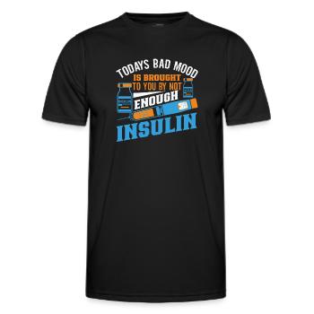 Diabetes Awareness Blue Diabetes Band Diabetes - Men's Functional T-Shirt - black - Front - AI Model Male 178 dark (178cm)