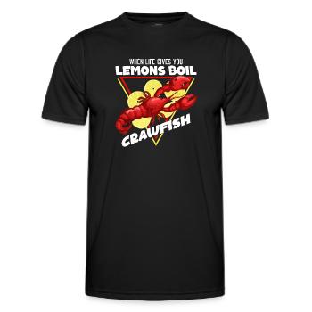 Cuisine cajun et écrevisse homard - T-shirt sport Homme - noir - Devant - AI Model Male 178 dark (178cm)