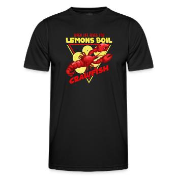 Cuisine cajun et écrevisse homard - T-shirt sport Homme - noir - Devant - AI Model Male 178 dark (178cm)