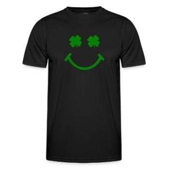 St Patricks Day Accessories Ireland Shamrock Decoration - Men's Functional T-Shirt - black - Front - AI Model Male 178 dark (178cm)