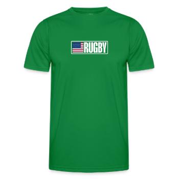 Rugby - Männer Funktions-T-Shirt - Kelly Green - Vorne - AI Model Male 178 dark (178cm)