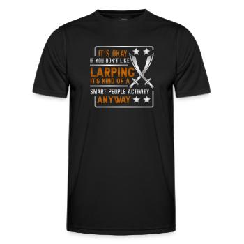 Larp Larper Larping Live Action Jeu de rôle - T-shirt sport Homme - noir - Devant - AI Model Male 178 dark (178cm)