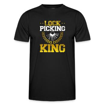 Lock-picking-king - T-shirt sport Homme - noir - Devant - AI Model Male 178 dark (178cm)