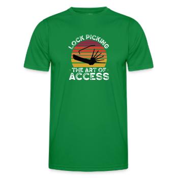 Lockpicking The Art of Access - Men's Functional T-Shirt - kelly green - Front - AI Model Male 178 dark (178cm)