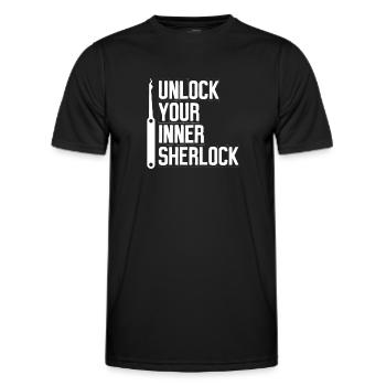 Schalte Deinen Inneren Sherlock Frei - Männer Funktions-T-Shirt - Schwarz - Vorne - AI Model Male 178 dark (178cm)