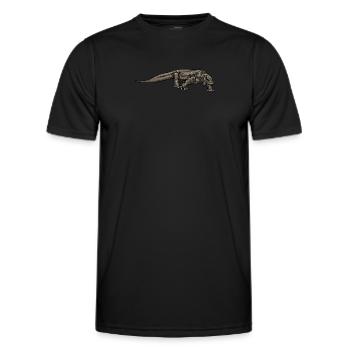 Dragon de Komodo I Motif de dragon de Komodo pour reptiles - T-shirt sport Homme - noir - Devant - AI Model Male 178 dark (178cm)