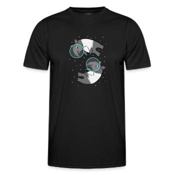 Tapir Astronaut Gift Kids Space Tapir - Men's Functional T-Shirt - black - Front - AI Model Male 178 dark (178cm)