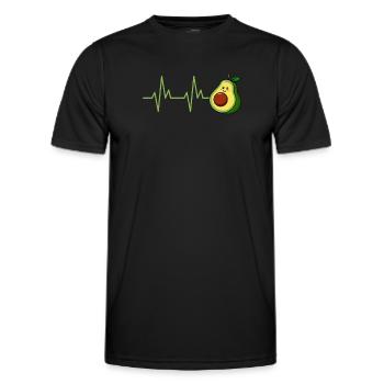 Avocado Design Mangeur d’avocat - T-shirt sport Homme - noir - Devant - AI Model Male 178 dark (178cm)