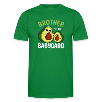 brother of Babycado Guacamole Avocado Lover - Men's Functional T-Shirt - kelly green - Front - AI Model Male 178 dark (178cm)