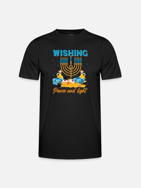 Hanoukka Hanoukka Dreidel Latkes Hanoukka - T-shirt sport Homme - noir