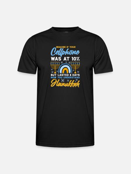 Hanoukka Hanoukka Dreidel Latkes Hanoukka - T-shirt sport Homme - noir