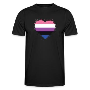 Pride LGBTQ. Statement - Men's Functional T-Shirt - black - Front - AI Model Male 178 dark (178cm)