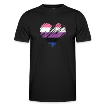 Pride LGBTQ. Aussage - Männer Funktions-T-Shirt - Schwarz - Vorne - AI Model Male 178 dark (178cm)