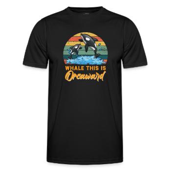 Orca Ozean Wal Orca Fan Meerestier - Männer Funktions-T-Shirt - Schwarz - Vorne - AI Model Male 178 dark (178cm)