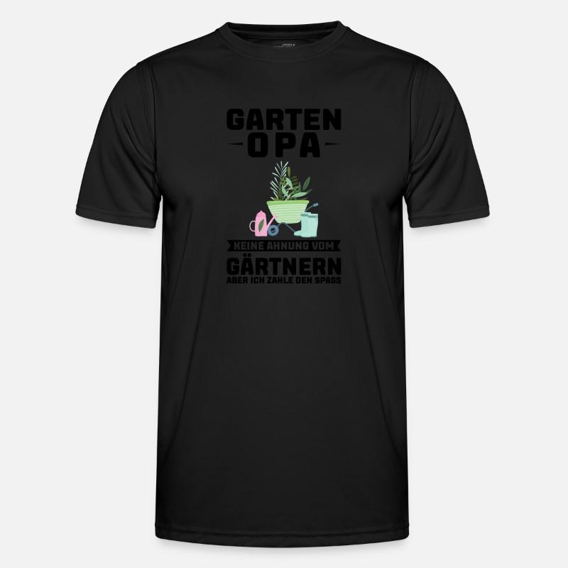 Garten Opa Gartenarbeit Geschenk - Männer Funktions-T-Shirt - Schwarz