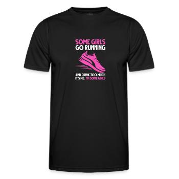 Run - Men's Functional T-Shirt - black - Front - AI Model Male 178 dark (178cm)