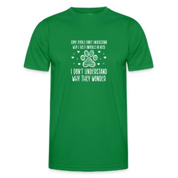 Tierrettung - Männer Funktions-T-Shirt - Kelly Green - Vorne - AI Model Male 178 dark (178cm)