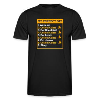 Numismates Collectionneurs de pièces Collectionneur de pièces Numismates - T-shirt sport Homme - noir - Devant - AI Model Male 178 dark (178cm)