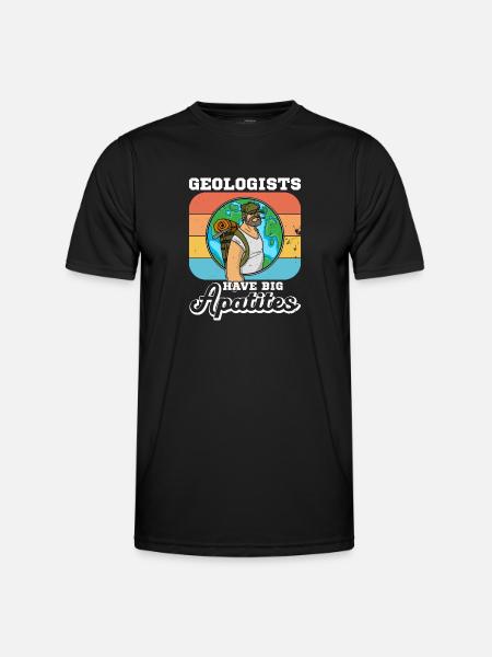 Geologist studies profession geologist hammer - Men's Functional T-Shirt - black
