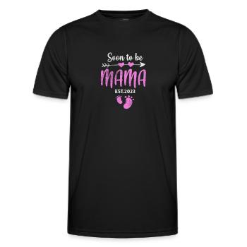 Pregnancy - Men's Functional T-Shirt - black - Front - AI Model Male 178 dark (178cm)