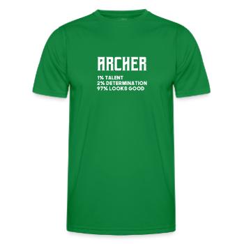 Archery - Men's Functional T-Shirt - kelly green - Front - AI Model Male 178 dark (178cm)