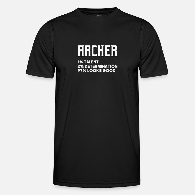 Bogenschiessen - Männer Funktions-T-Shirt - Schwarz