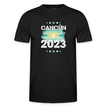 Cancun 2023 - Männer Funktions-T-Shirt - Schwarz - Vorne - AI Model Male 178 dark (178cm)