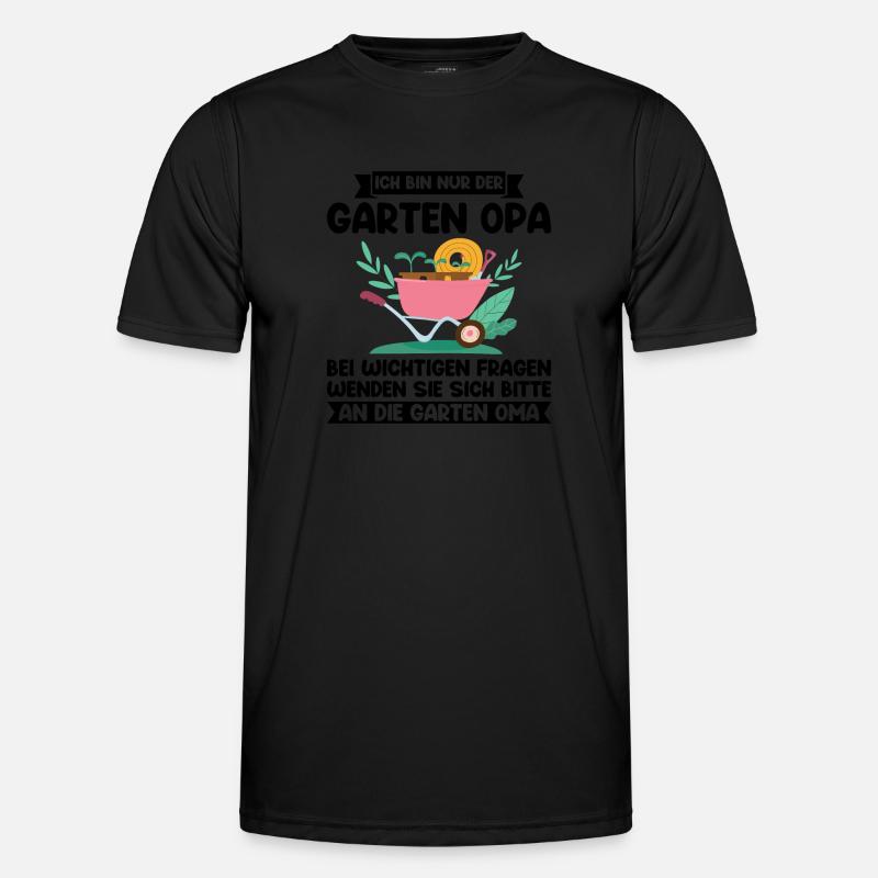 Garten Opa Großvater Geschenk - Männer Funktions-T-Shirt - Schwarz
