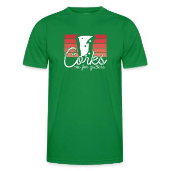 Les bouchons sont pour les décrocheurs - T-shirt sport Homme - vert - Devant - AI Model Male 178 dark (178cm)