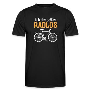Ich Bin Selten Radlos Fahrrad - Männer Funktions-T-Shirt - Schwarz - Vorne - AI Model Male 178 dark (178cm)