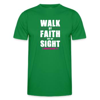 Bible Trust - Men's Functional T-Shirt - kelly green - Front - AI Model Male 178 dark (178cm)
