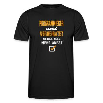 Programmierer - Männer Funktions-T-Shirt - Schwarz - Vorne - AI Model Male 178 dark (178cm)