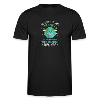 Kindergarten - Männer Funktions-T-Shirt - Schwarz - Vorne - AI Model Male 178 dark (178cm)