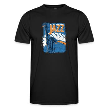 Jazz Musik Improvisation Festival - Männer Funktions-T-Shirt - Schwarz - Vorne - AI Model Male 178 dark (178cm)