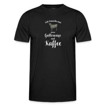 Galloway Rind I Schottland Rinderzucht für - Männer Funktions-T-Shirt - Schwarz - Vorne - AI Model Male 178 dark (178cm)
